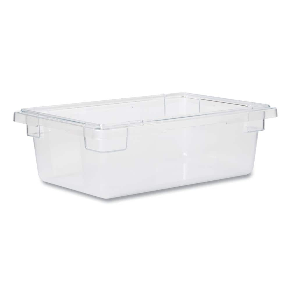 Rubbermaid Commercial Food/Tote Boxes, 3.5 gal, 18 x 12 x 6, Clear, Plastic