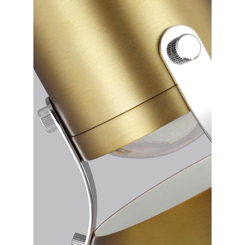 Scandinavian Inverted Bowl LED Pendant in Burnished Brass