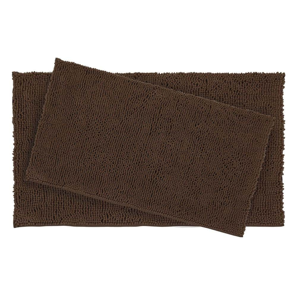 Resort Collection Chenille Plush Loop Bath Mats, 2-Piece Set