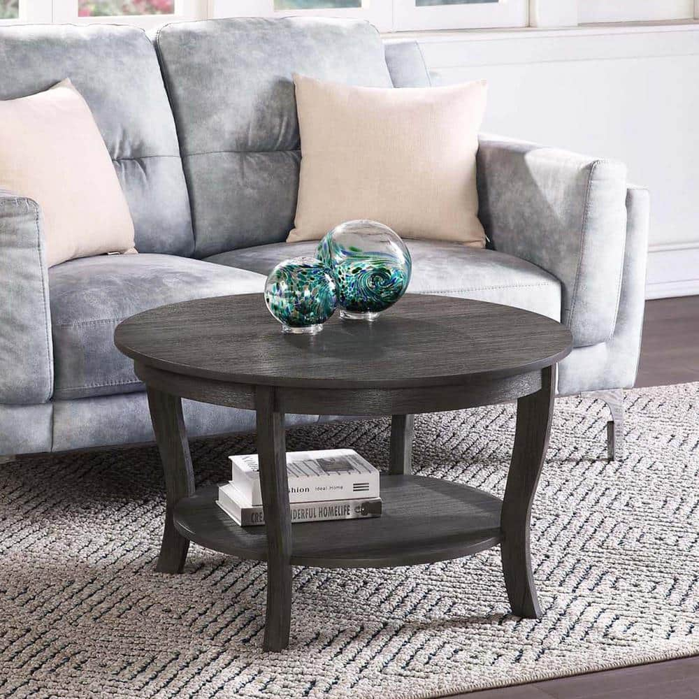 American Heritage Round Coffee Table with Shelf