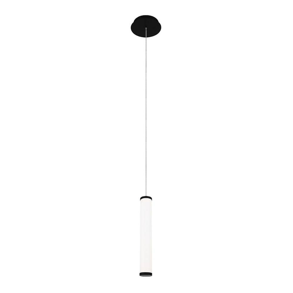 dweLED Flare Black Modern/contemporary Cylinder Integrated LED Medium Hanging Pendant light