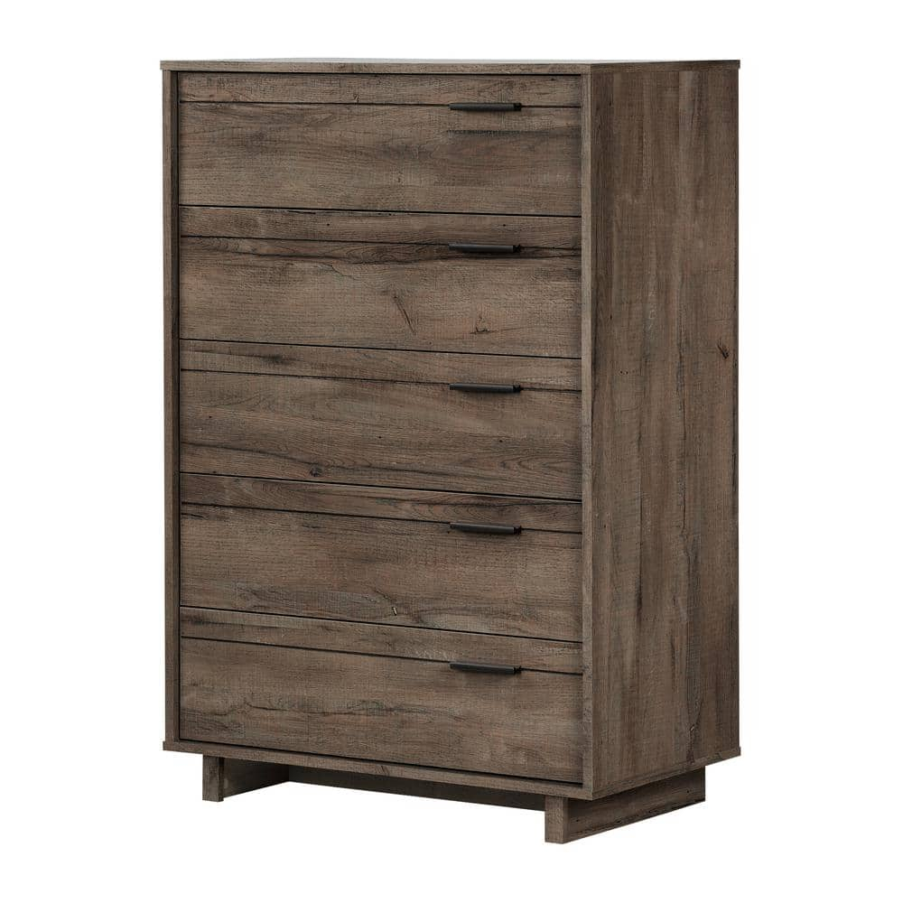 South Shore Fynn Contemporary 5-Drawers Kids Dresser Fall Oak (Particle Board)