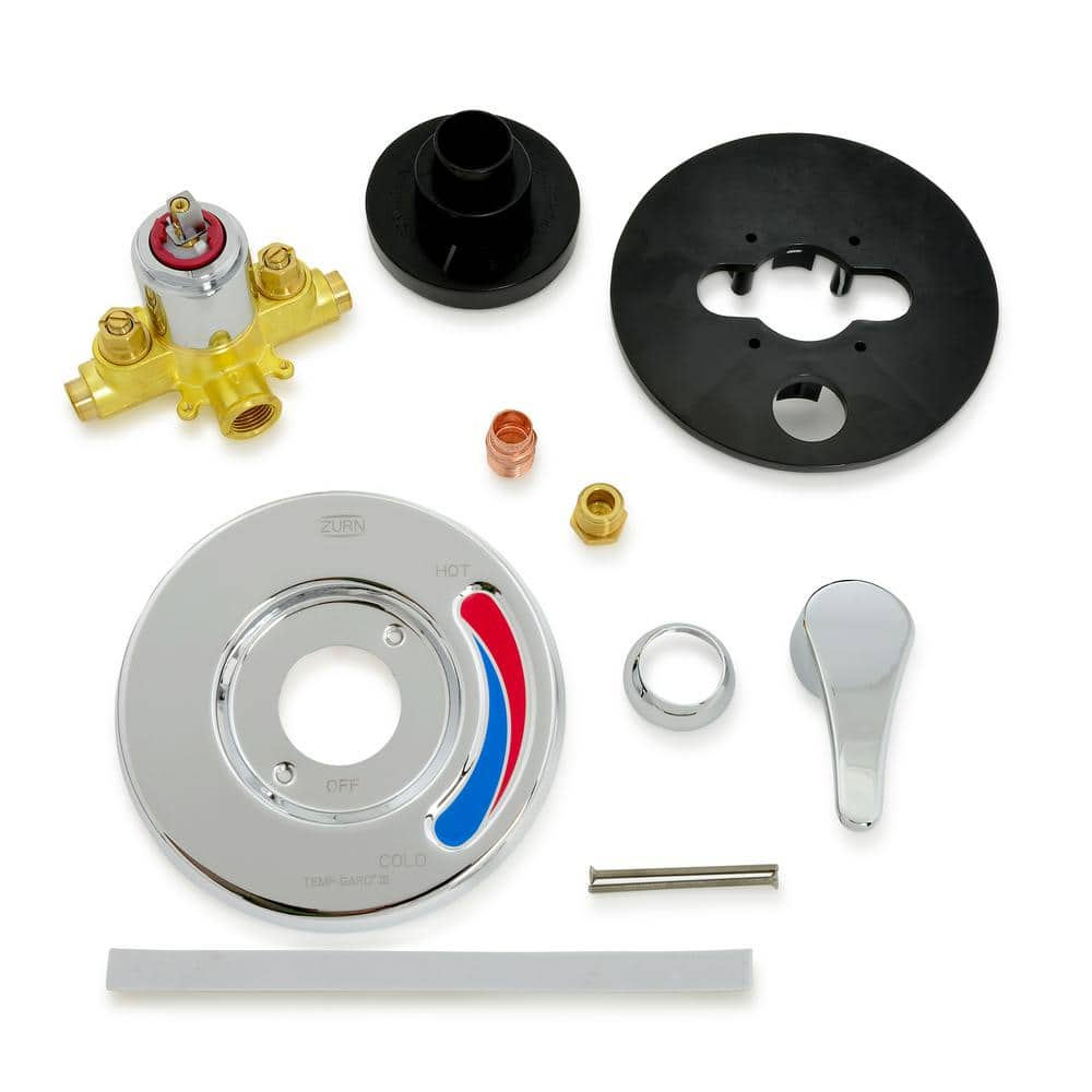 Chrome Wall-Mounted Thermostatic Shower Valve with Diverter