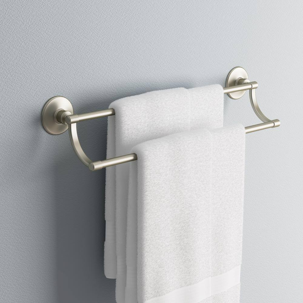 KOHLER K-11053-BN Archer Double Towel Bar, Vibrant Brushed Nickel