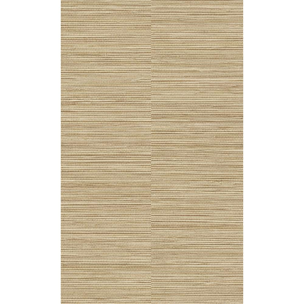 Beige Grasscloth Effect Textured Wallpaper