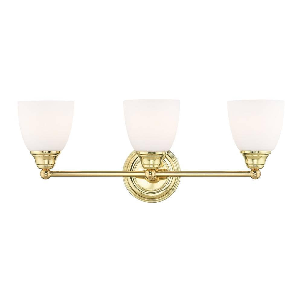 Livex Lighting Somerville 3 - Light Vanity in  Polished Brass