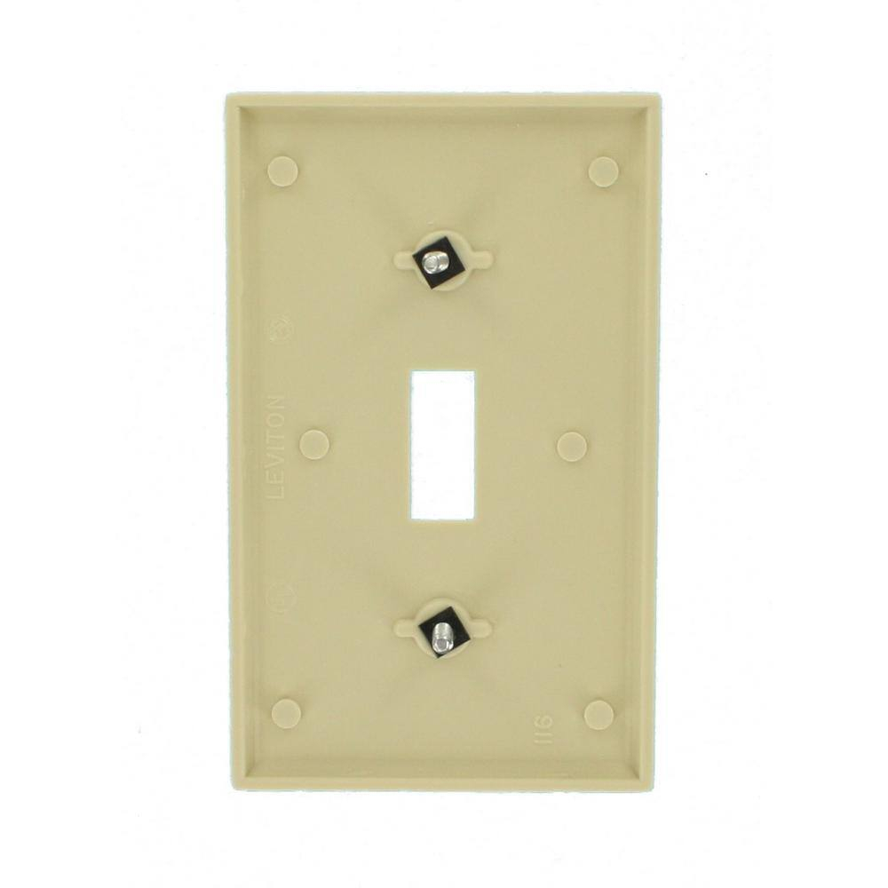 Leviton M25-86001-IMP Single Gang Ivory Single Toggle Wallplate 10 Pack