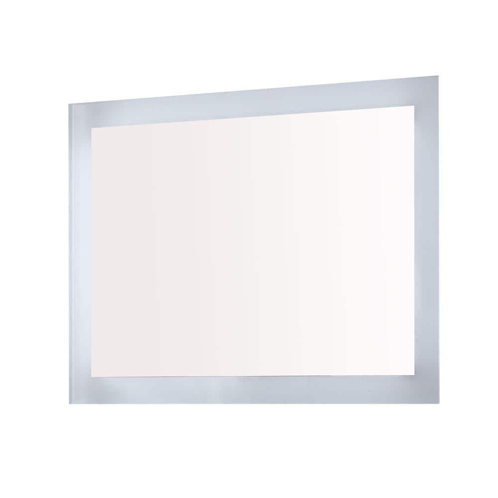 Bellaterra Home 36 in. Rectangular LED Bordered Illuminated Mirror with Bluetooth Speakers