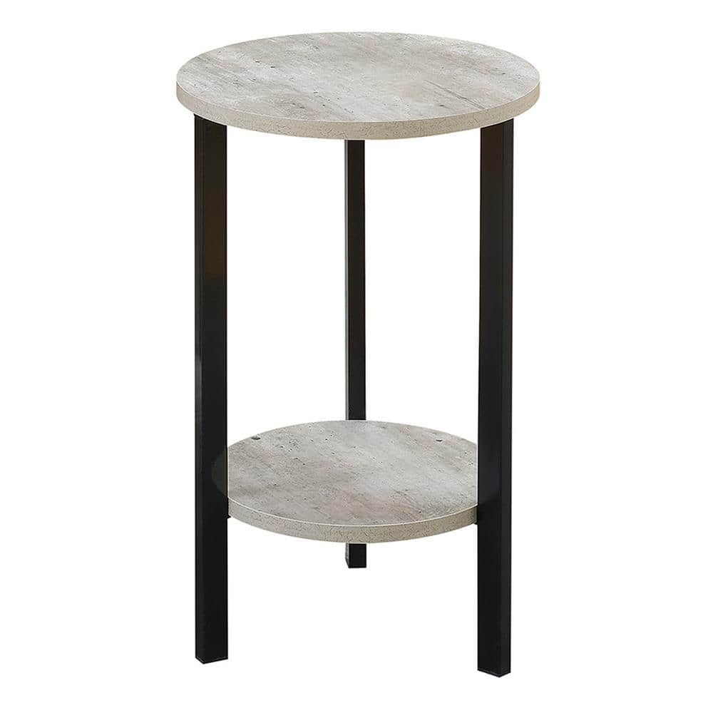 Convenience Concepts Graystone 24-inch 2 Tier Plant Stand, Faux Birch/Black