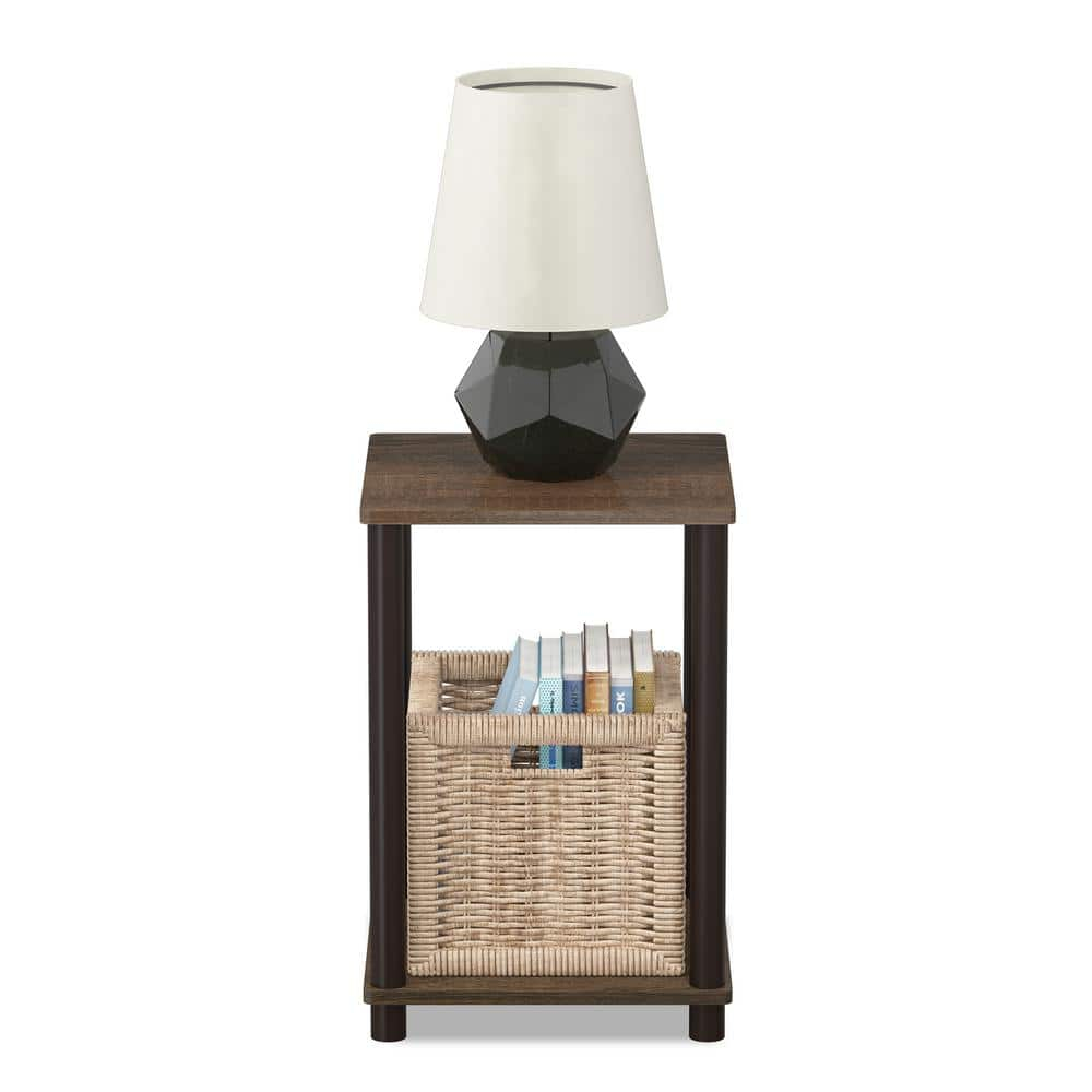 Furinno Turn-N-Tube Haydn End Table, Walnut/Brown