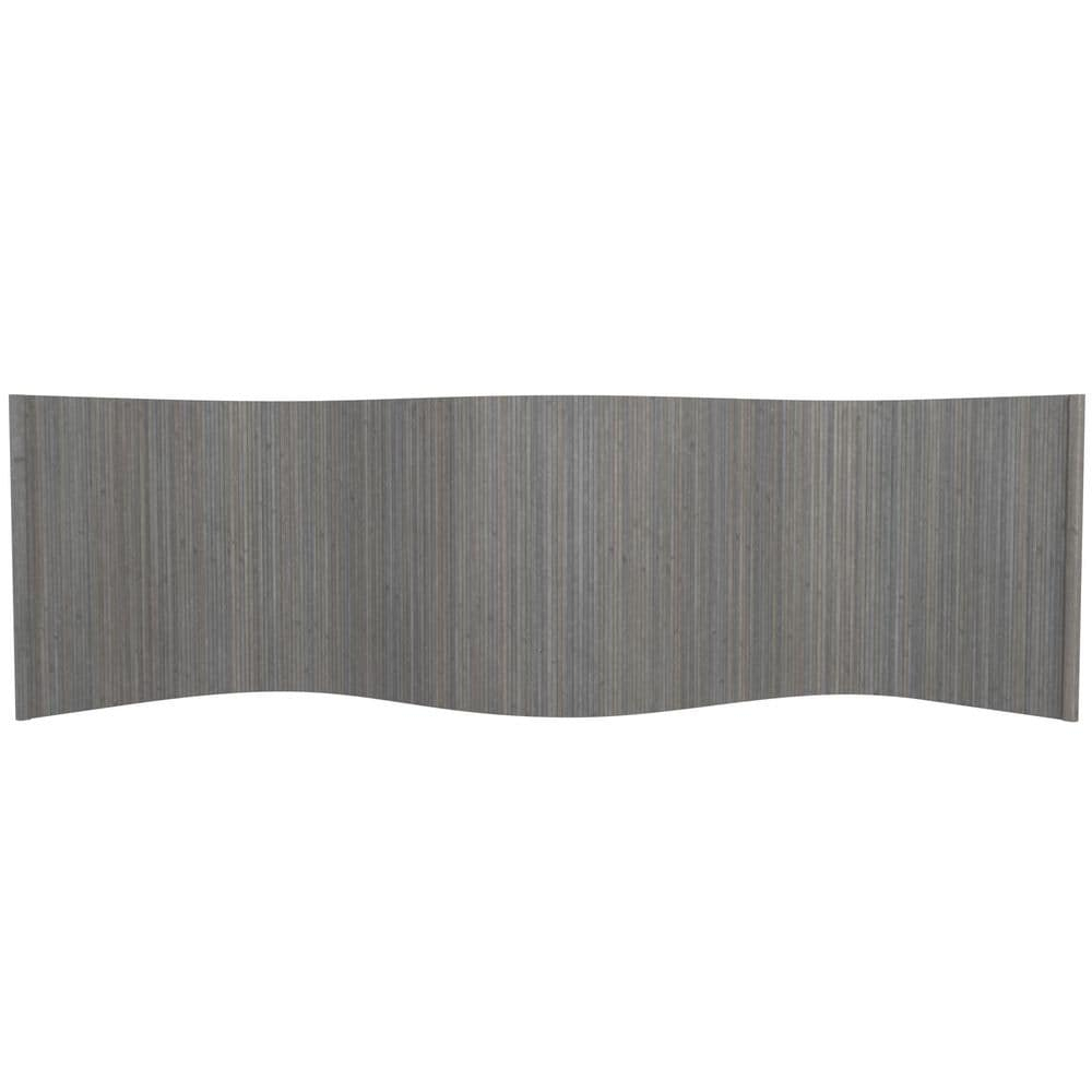 Red Lantern 2 ft. Short Bamboo Wave Screen - Grey