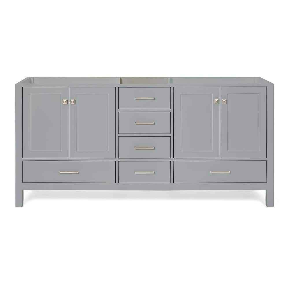 Ariel A073d-Bc Cambridge 72" Double Free Standing Vanity Cabinet Only - Grey