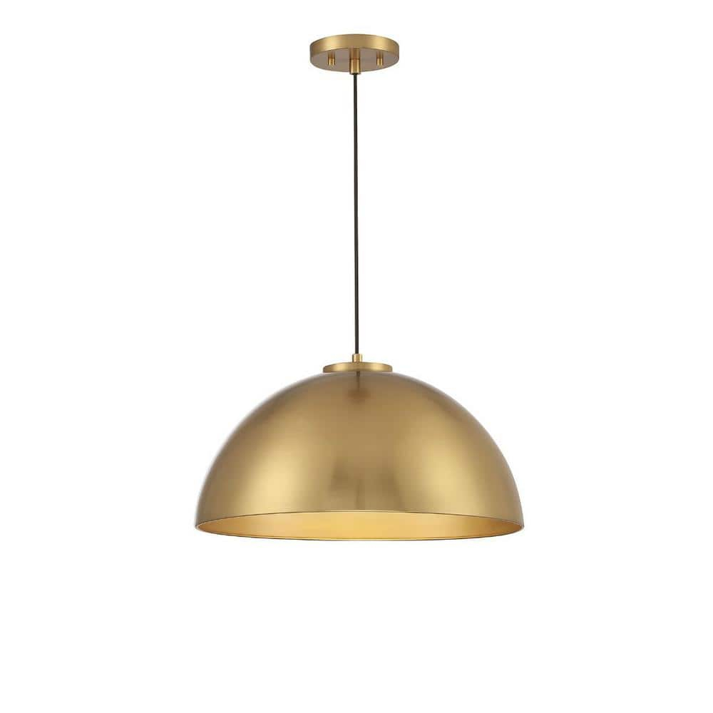 Trade Winds Hazel 1-Light Pendant in Natural Brass