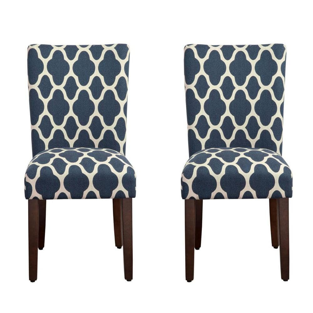 HomePop Parsons Dining Chairs (Set of 2), Quatrefoil