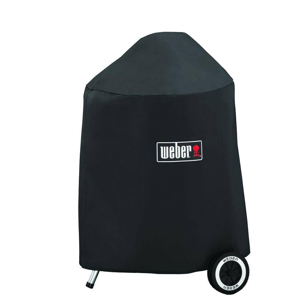Weber 20-in W x 32.5-in H Black Charcoal kettle grill Cover