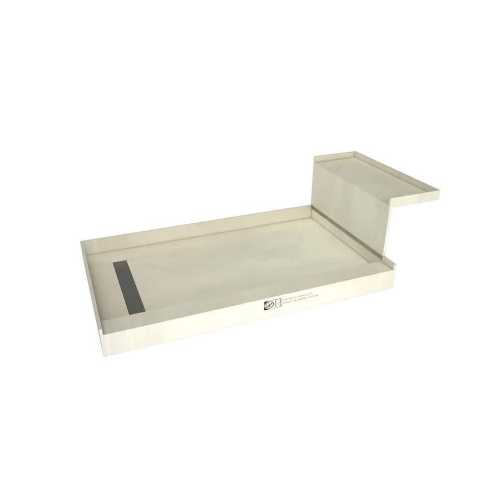 Tile Redi Base'N Bench Single Threshold Shower Base with Bench and Grate