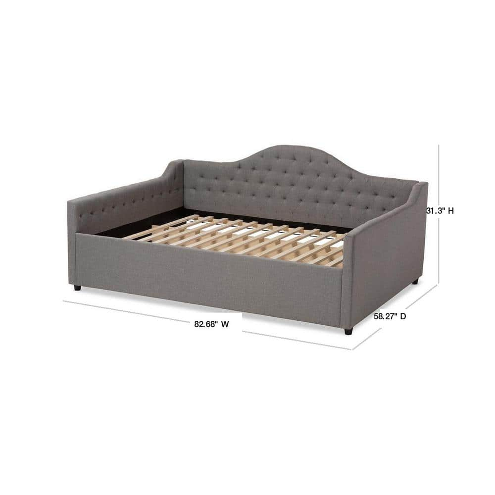 Baxton Studio Eliza Modern and Contemporary Fabric Upholstered Daybed