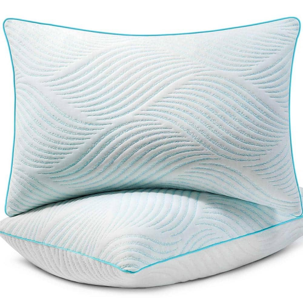 King Size Cooling Memory Foam Firm Sleeping Pillows Set