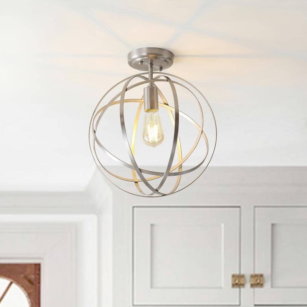 Alma 13" Metal LED Flush Mount, Nickel