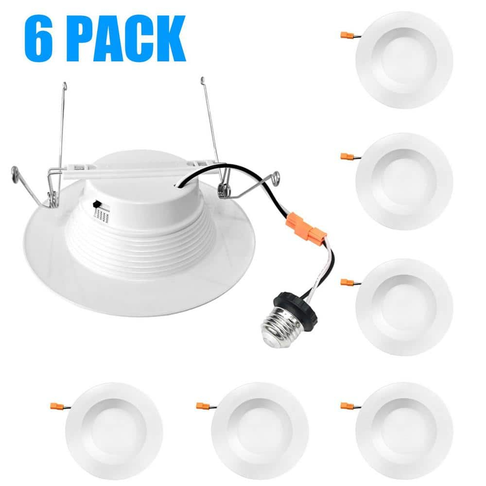 MW Lighting 6 Inch LED Recessed Downlight, 5CCT Selectable, Dimmable, Energy Star, 6 Count