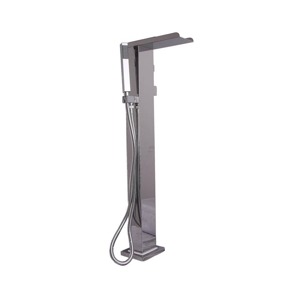 Barclay 7918-SP 1 Handle Bathroom Freestanding Tub Filler with Diverter