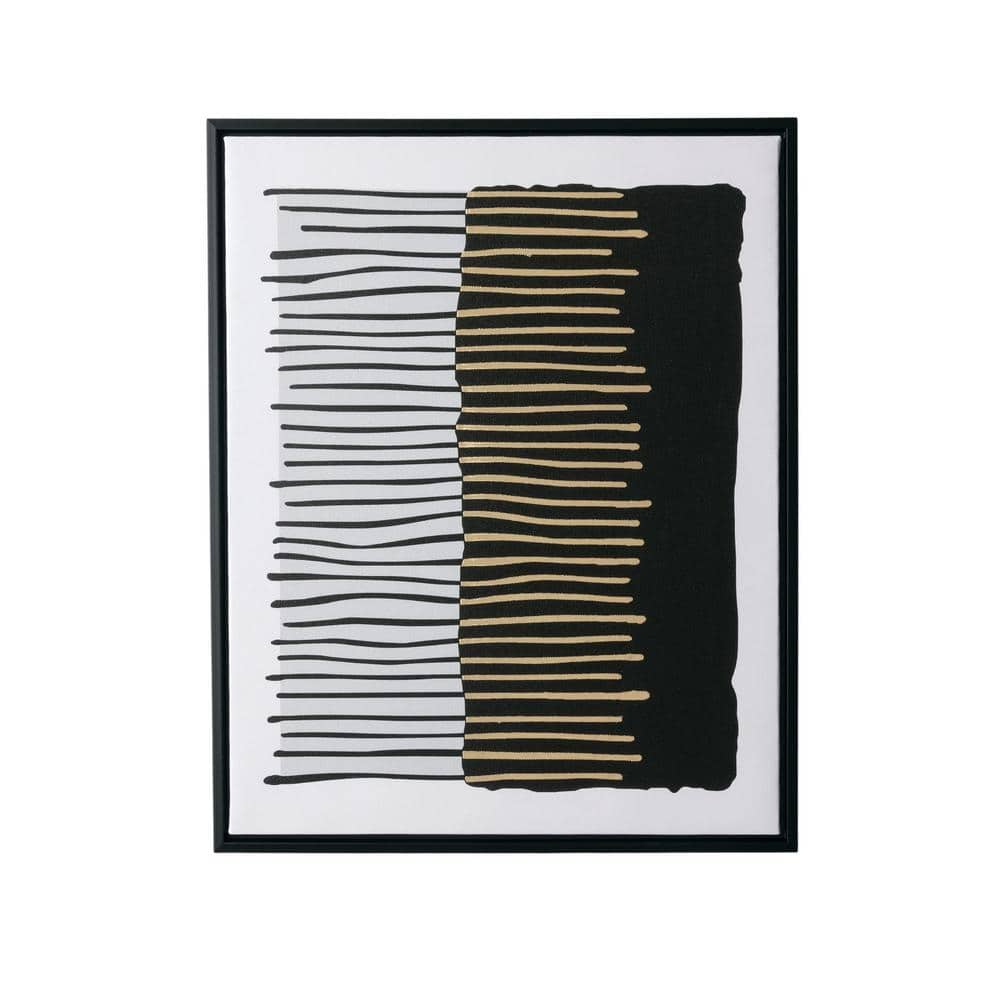 Sullivans Striations Abstract Wall Decor 19.75"H; Black