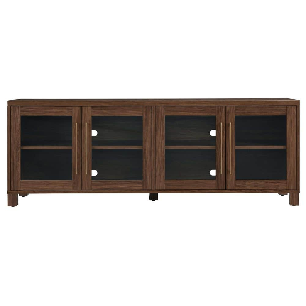 Evelyn&Zoe Quincy Rectangular TV Stand for TV's up to 80", Walnut
