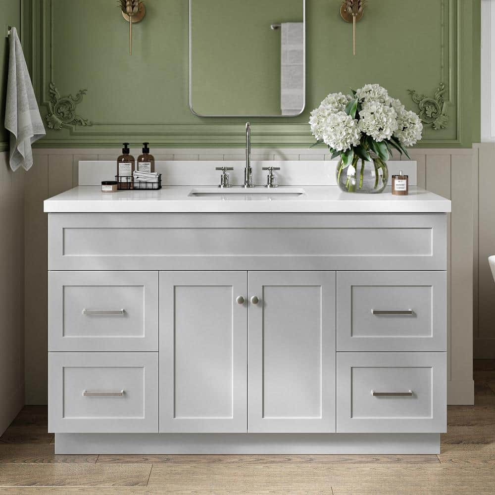 Ariel F055s-Wq-Vo Hamlet 55" Freestanding Single Basin Vanity Set - Grey