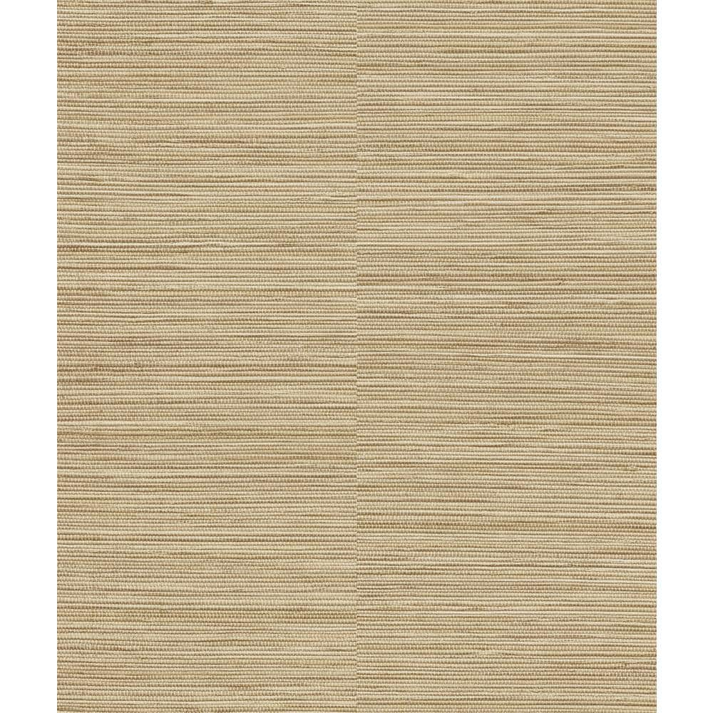 Beige Grasscloth Effect Textured Wallpaper
