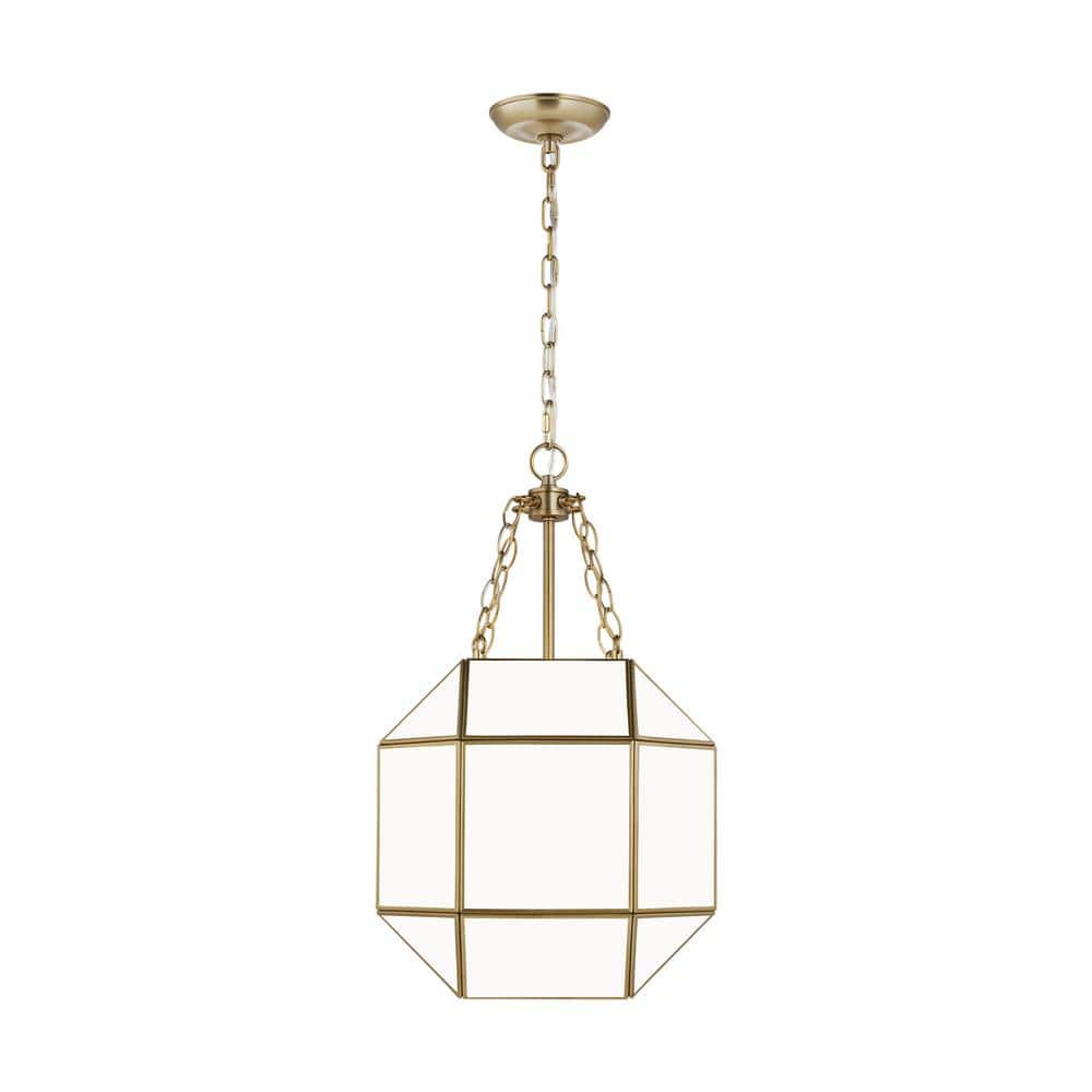Morrison Satin Brass 23.25" Indoor/Outdoor Glass Jar Lantern
