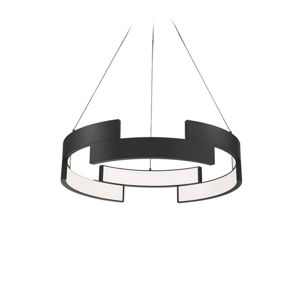 Black Glass LED Indoor/Outdoor Pendant Light