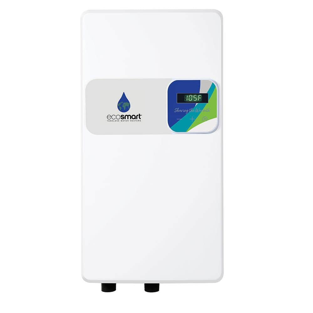 EcoSmart ECOS 18 Tankless Electric Water Heater, 18 Kw at 240 Volts, 75 Amps with Patented Self Modulating Technology