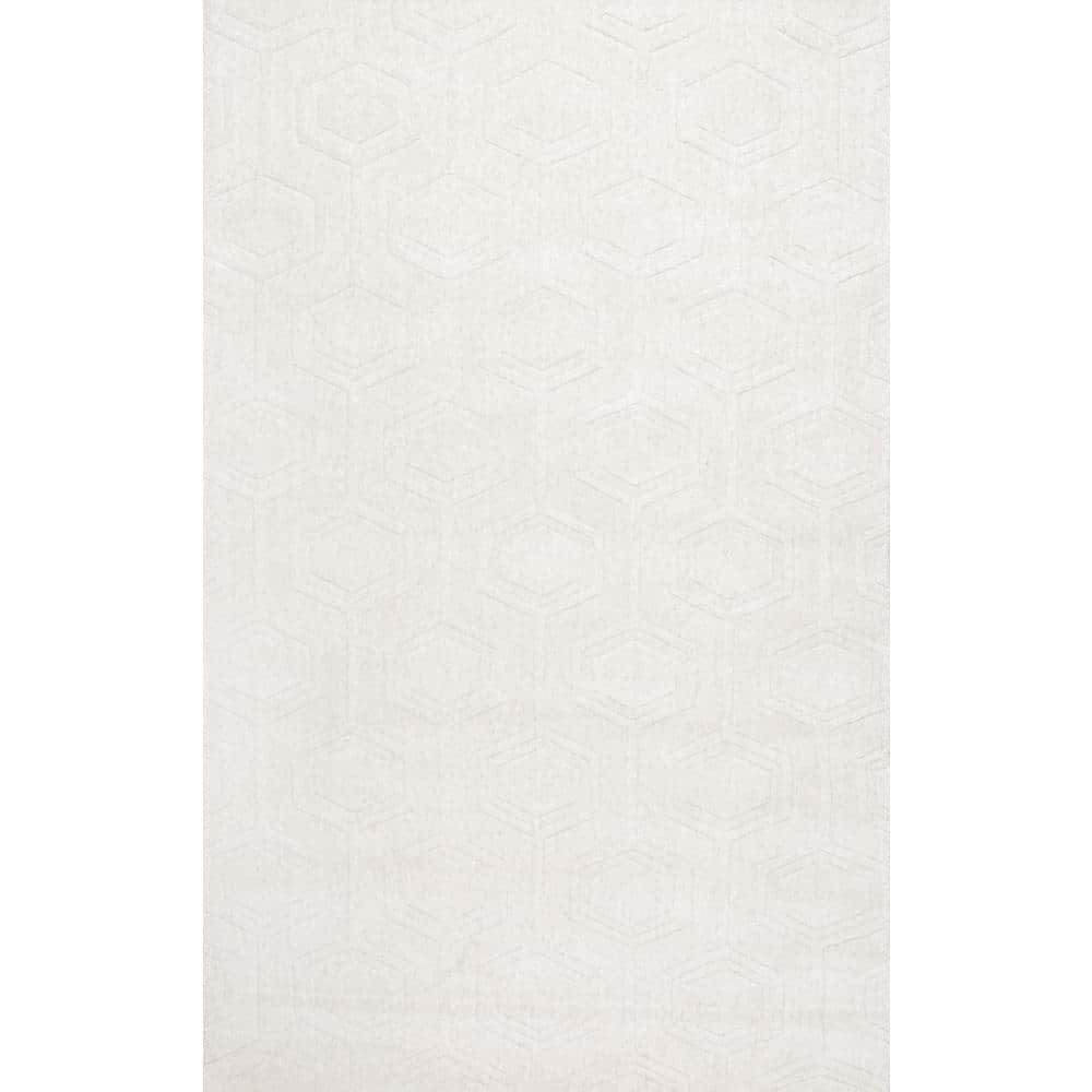 nuLOOM Ambrose Hand Woven Wool Area Rug, 4' x 6', Ivory