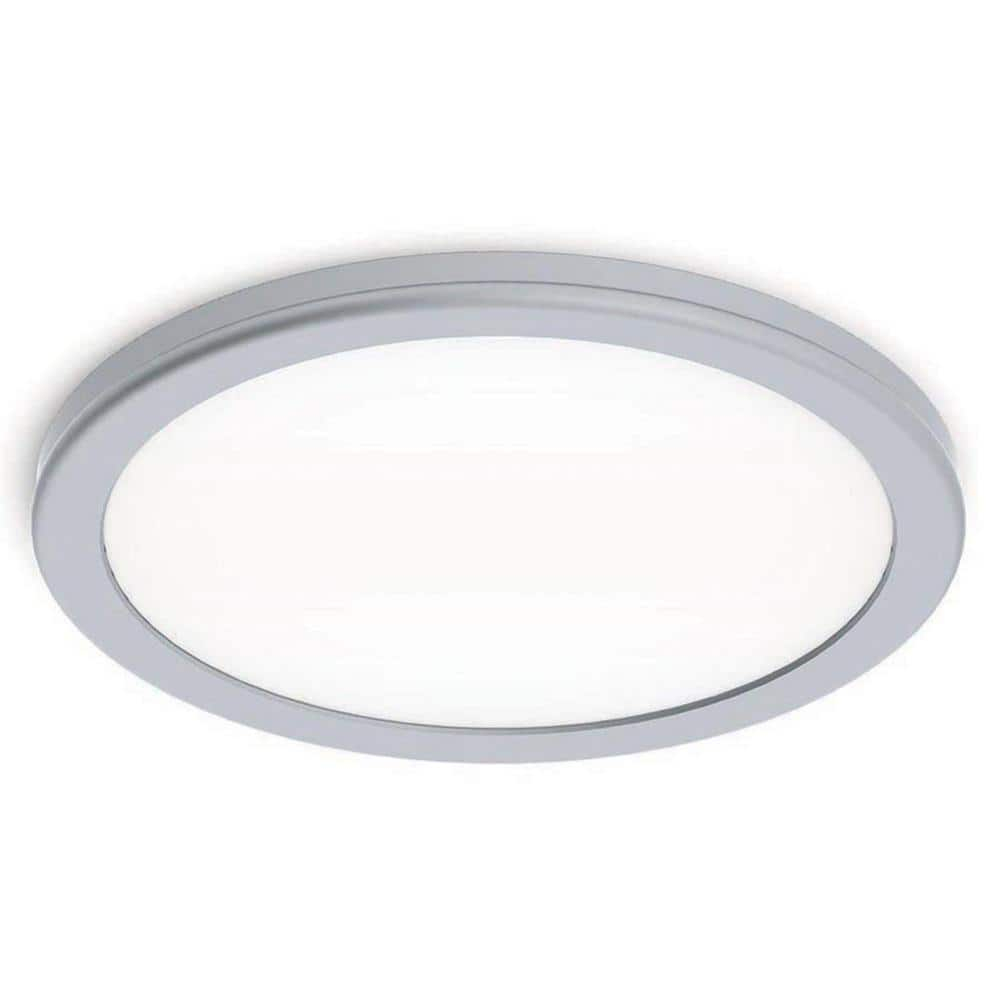 Sleek Titanium 10'' LED Flush Mount with Frosted Acrylic Diffuser