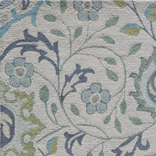 Momeni  Newport Hand Tufted Wool Floral Area Rug Blue 9' x 12' Contains Latex 9' x 12' Indoor,Handmade Living Room,Bedroom,Dining Room