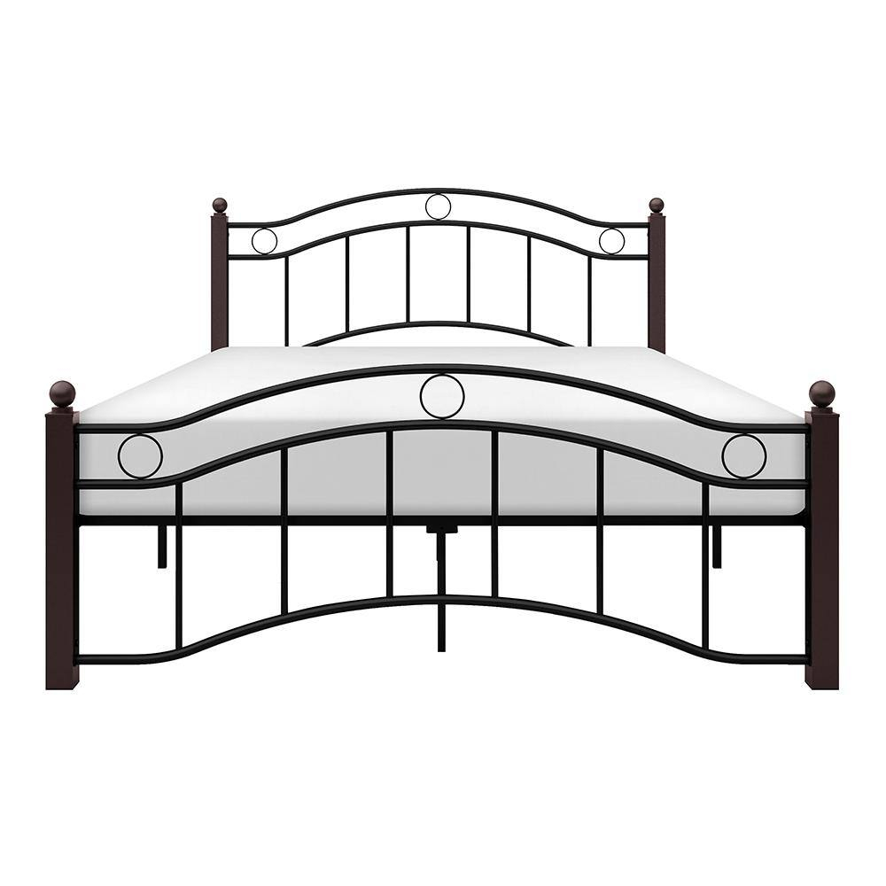 Weston Home Lexicon Averny Traditional Metal Frame Full Platform Bed in Black