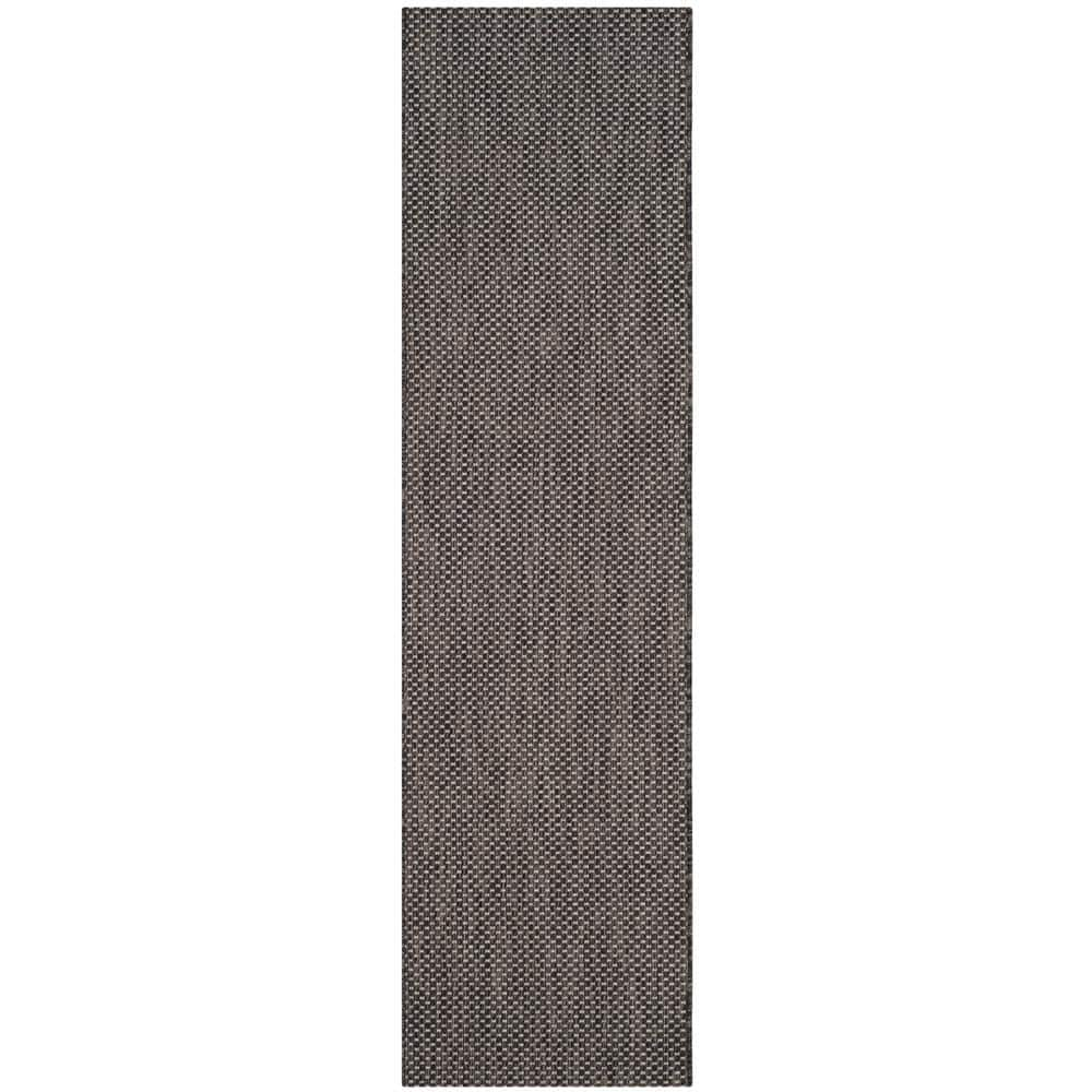 Courtyard CY8521 Power Loomed Indoor/Outdoor Runner Rug - Black/Beige - 2'3"x12' - Safavieh.
