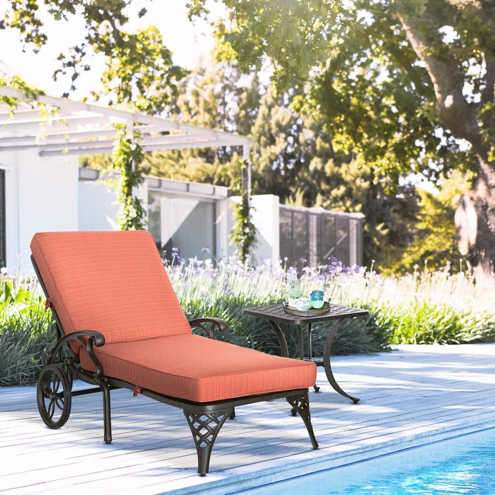 Olimpia Patio Adjustable Chaise Lounge Chair - Red