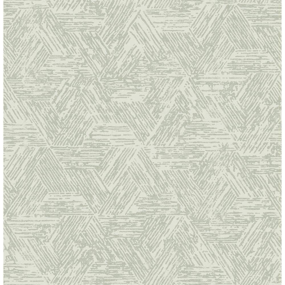 Sea Green Geometric Non-Pasted Washable Wallpaper