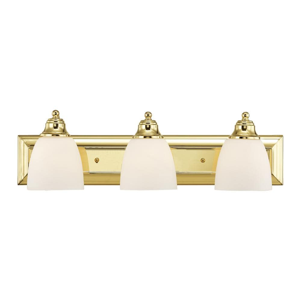 Livex Lighting Springfield 3 - Light Vanity in  Polished Brass