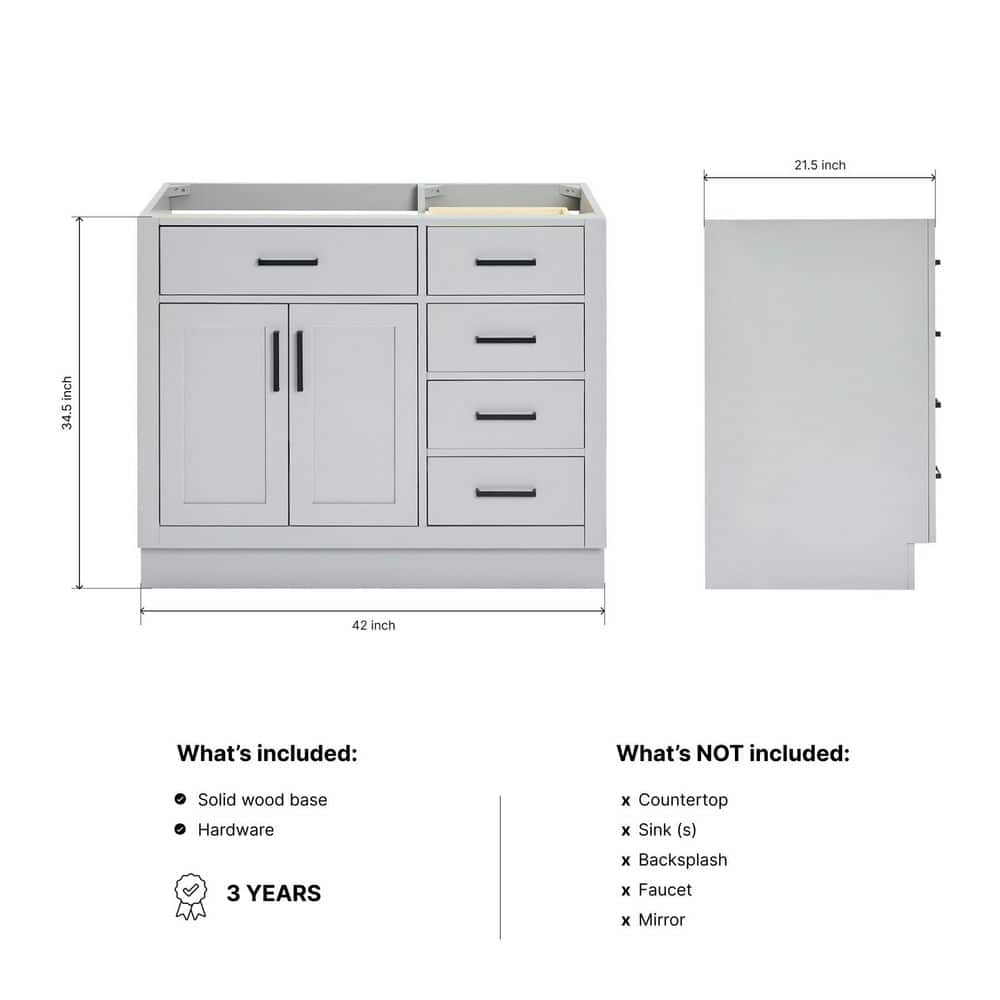 42'' W Single Bathroom Vanity Base