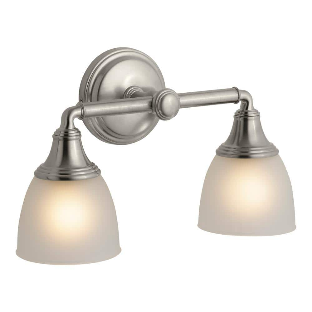 Devonshire 2 Light Indoor Bathroom Vanity Light Fixture, Position Facing Up or Down, UL Listed