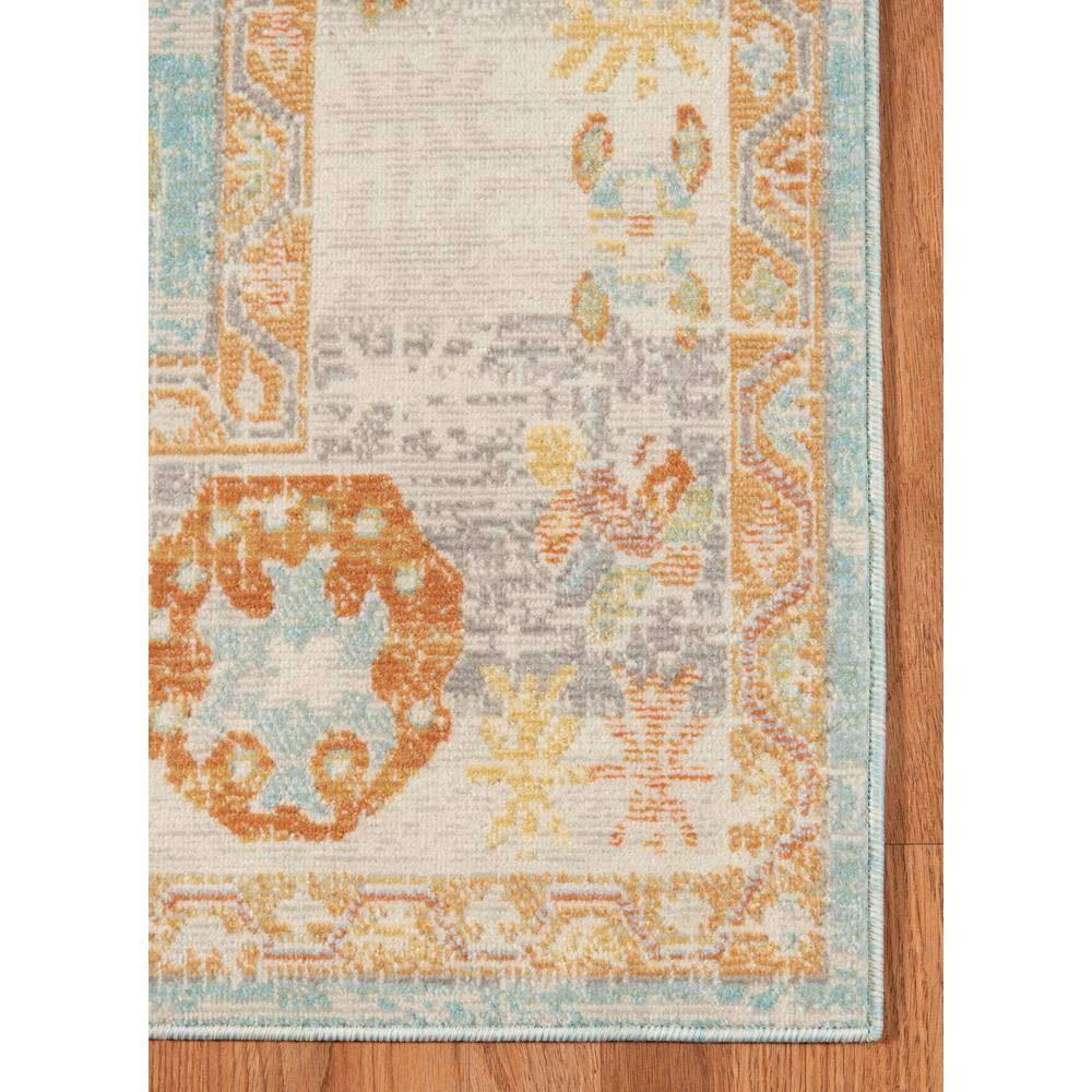 AMER Rugs Bohemian Gretna Collection, Indoor/Outdoor Aqua 9x12 Area Rug, Rugs for Living Room, Bedroom, Dining Room, Kitchen - Aqua/Beige