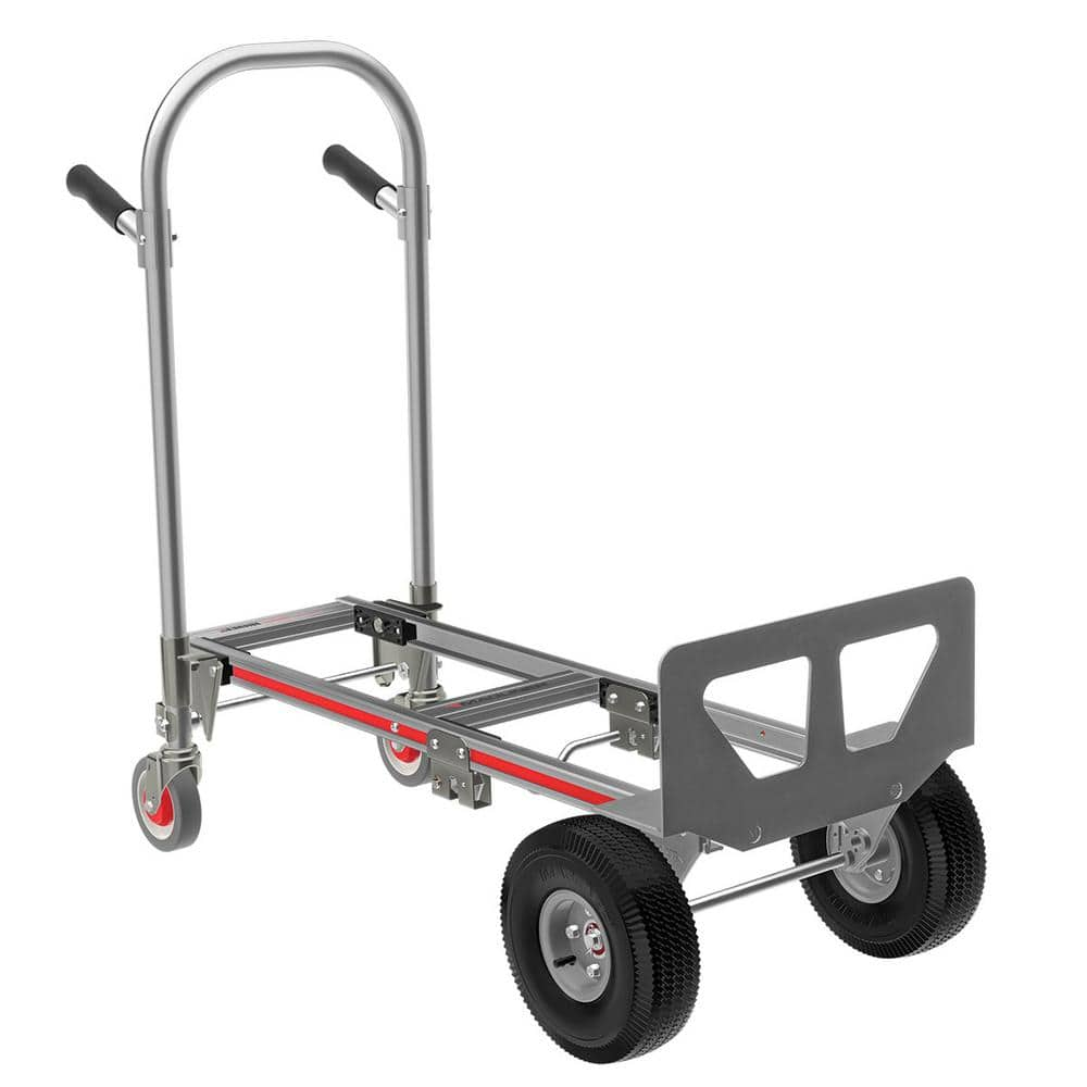Magline GMK16UA4 Gemini Jr Convertible Hand Truck, Pneumatic Wheels, 500 lbs Load Capacity, 51" Height, 47-1/2" Length x 21" Width