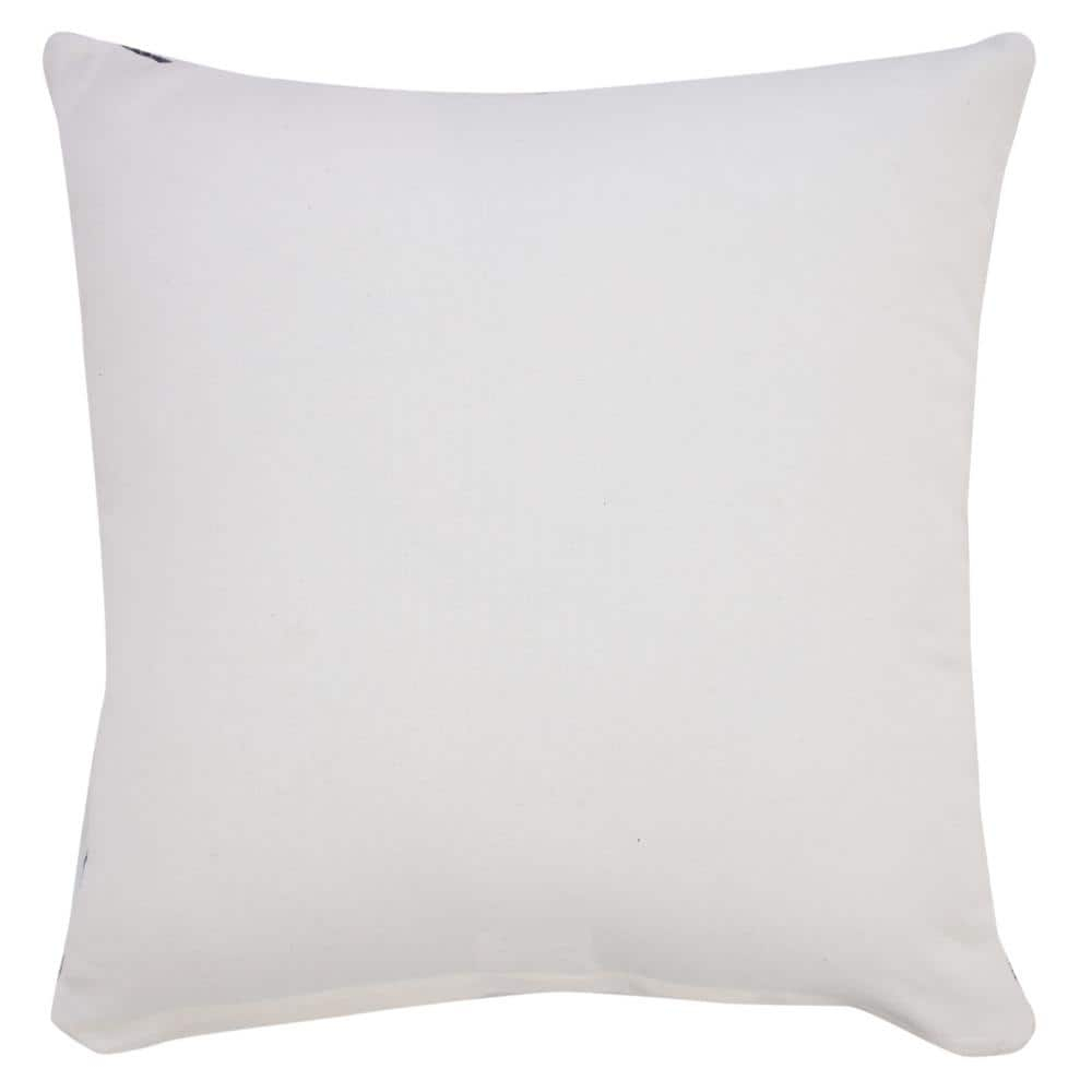 20" Square Blue and White Denim Cotton Throw Pillow