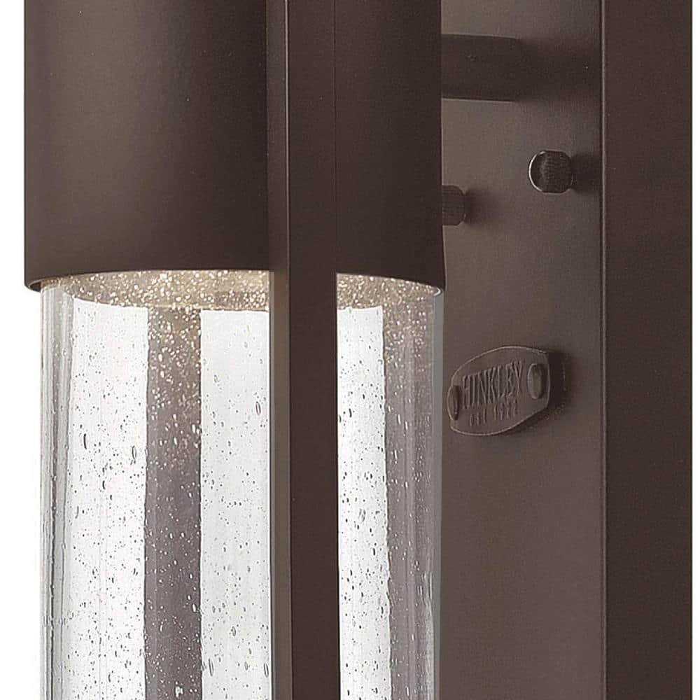Shelter Buckeye Bronze 1-Light Outdoor Wall Lantern with Clear Seedy Glass