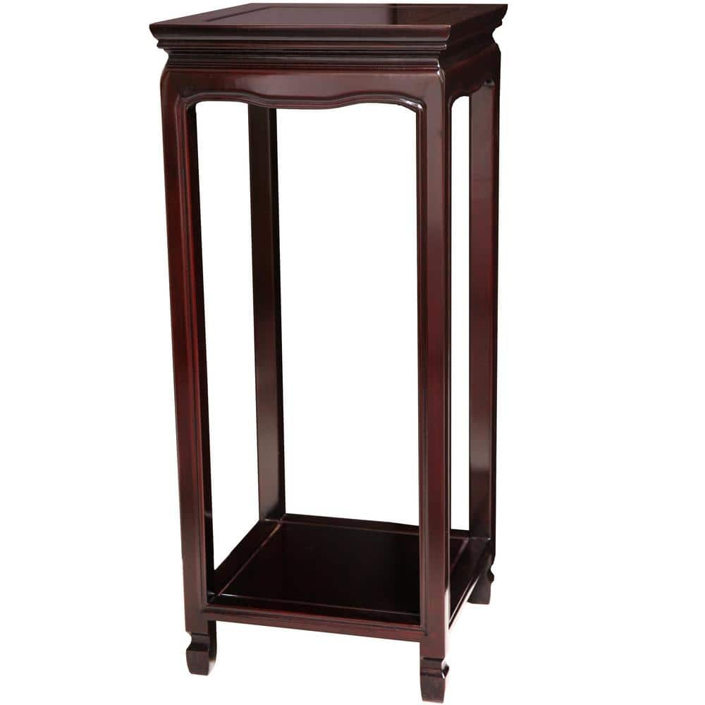Oriental Furniture 28" Rosewood Oriental Square Stand, base