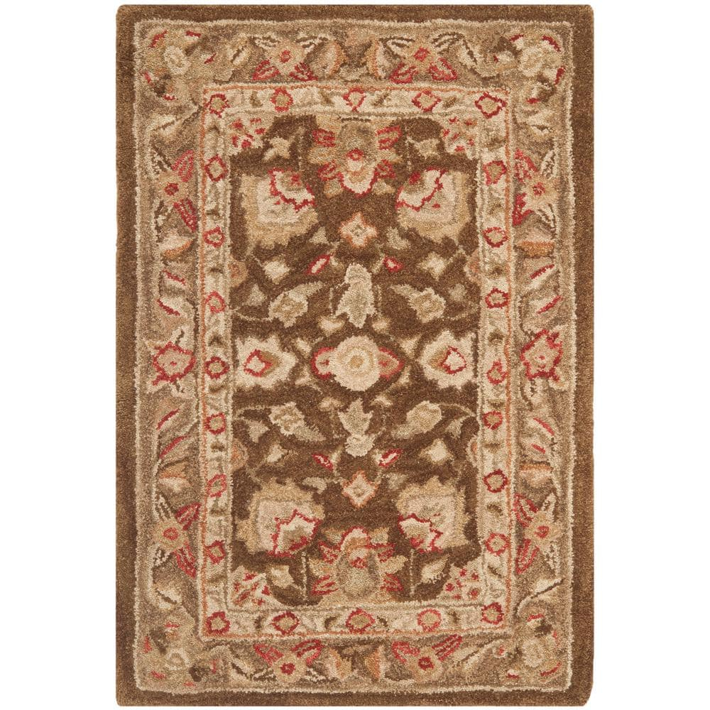 SAFAVIEH Anatolia Venice Traditional Wool Area Rug, Brown/Green, 2' x 3'
