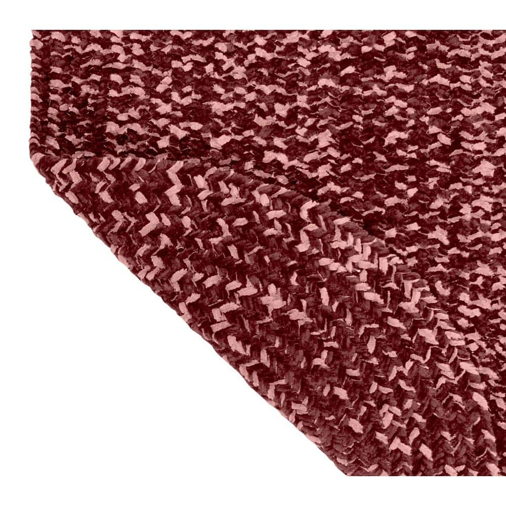 Better Trends Chenille Tweed Polyester 72" Octagonal Rug, Indoor Use, for Adult - Burgundy/Mauve