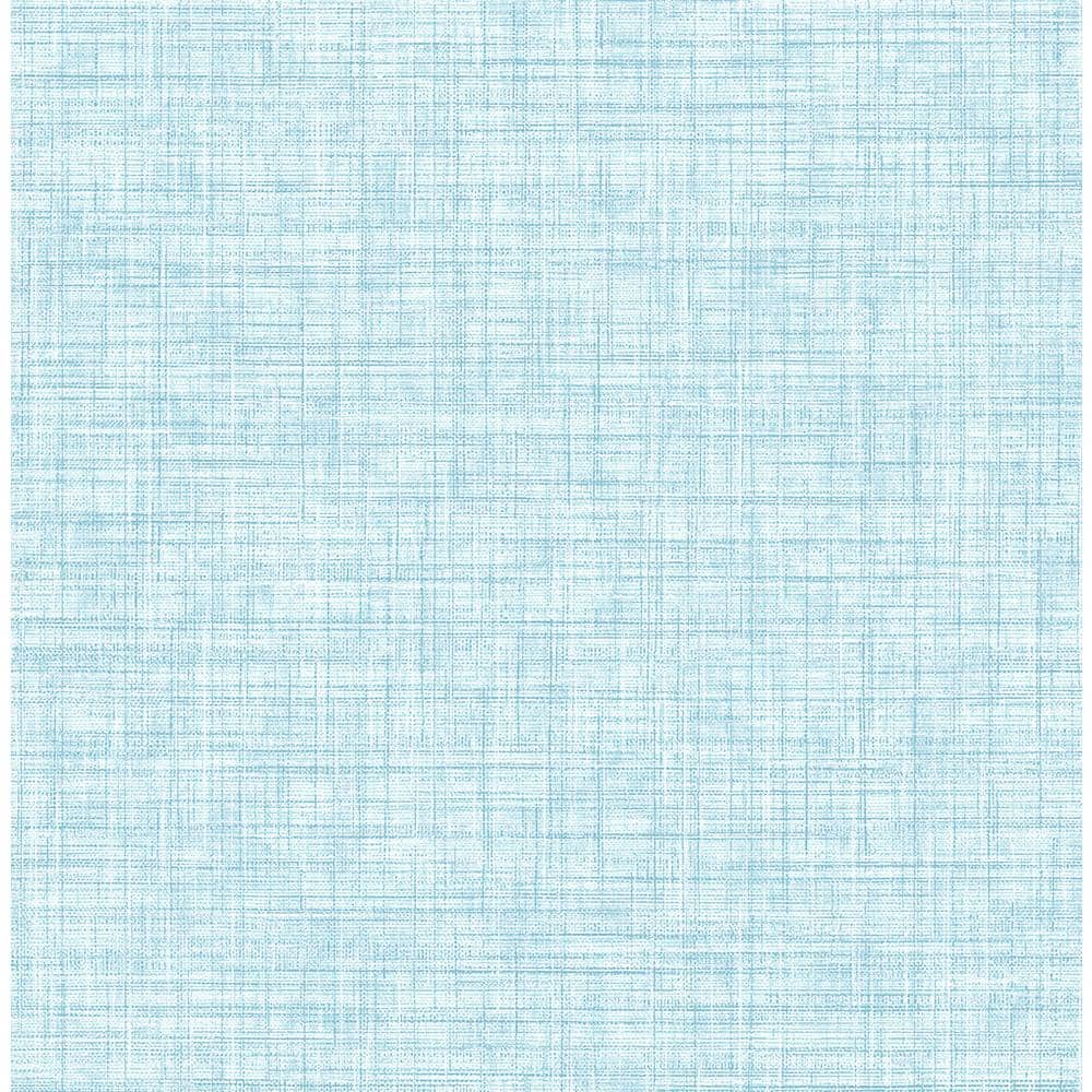 Chesapeake Mendocino Blue Linen Unpasted Non Woven Wallpaper, 20.5-in by 33-ft, 56.4 sq. ft.